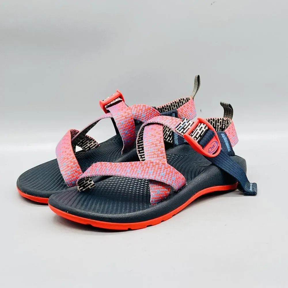 Chaco Sandals Kids Girls 2 Pink Blue Strappy Water Hiking Trail Outdoor Shoes